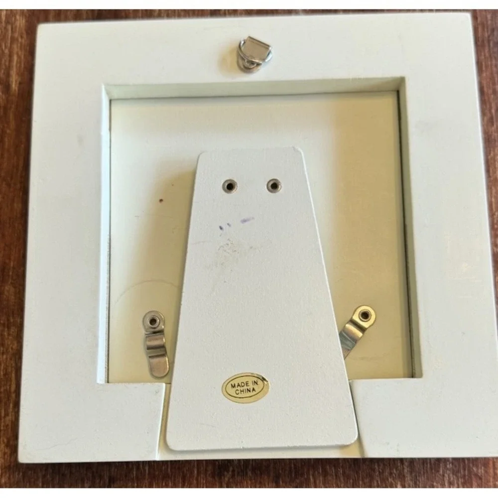 Pottery Barn Kids Picture Frame square shape,  curricular opening for pic. white